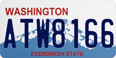 WA license plate ATW8166