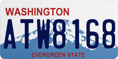 WA license plate ATW8168