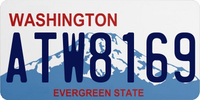 WA license plate ATW8169