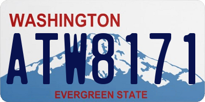 WA license plate ATW8171