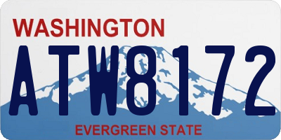 WA license plate ATW8172