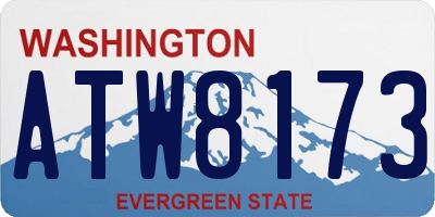 WA license plate ATW8173