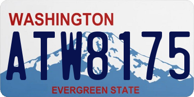 WA license plate ATW8175