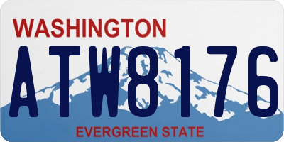 WA license plate ATW8176