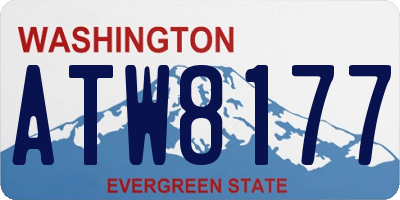 WA license plate ATW8177