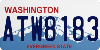 WA license plate ATW8183