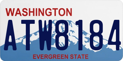 WA license plate ATW8184