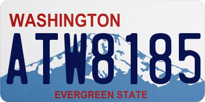 WA license plate ATW8185