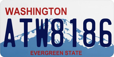 WA license plate ATW8186