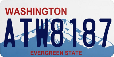 WA license plate ATW8187