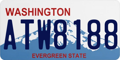 WA license plate ATW8188