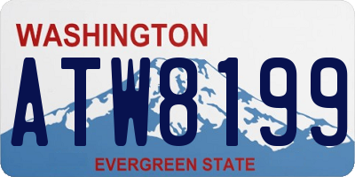 WA license plate ATW8199