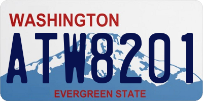 WA license plate ATW8201