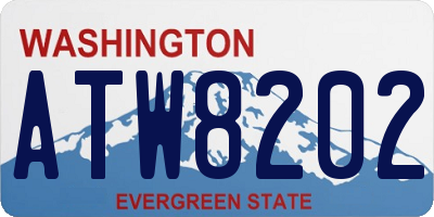 WA license plate ATW8202