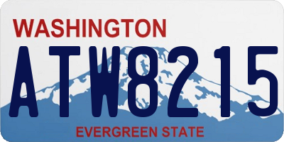 WA license plate ATW8215