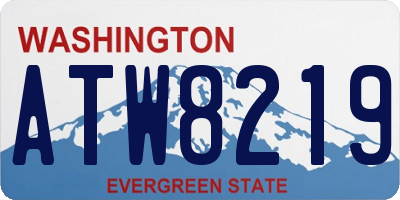 WA license plate ATW8219