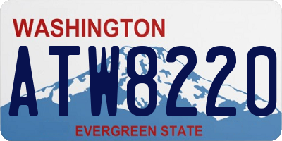 WA license plate ATW8220
