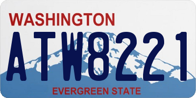 WA license plate ATW8221