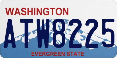 WA license plate ATW8225