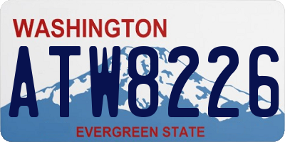WA license plate ATW8226