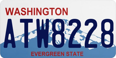 WA license plate ATW8228