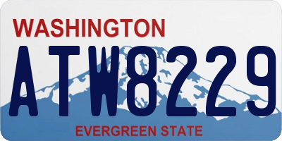 WA license plate ATW8229