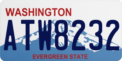 WA license plate ATW8232