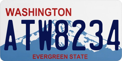WA license plate ATW8234