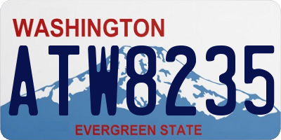WA license plate ATW8235
