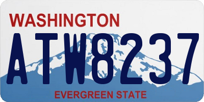 WA license plate ATW8237