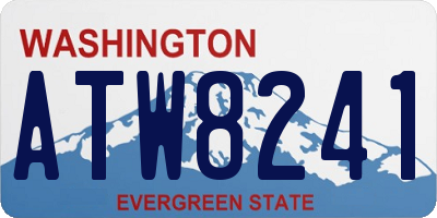 WA license plate ATW8241