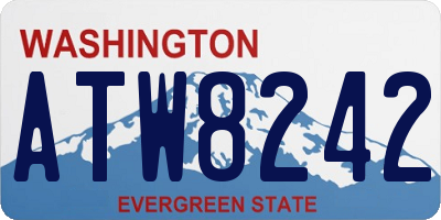 WA license plate ATW8242