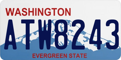 WA license plate ATW8243