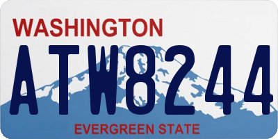 WA license plate ATW8244