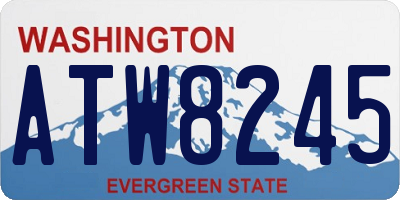 WA license plate ATW8245