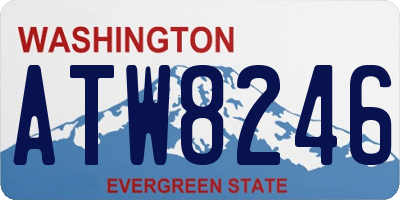 WA license plate ATW8246
