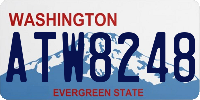WA license plate ATW8248