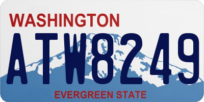WA license plate ATW8249