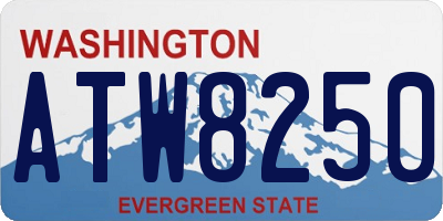WA license plate ATW8250