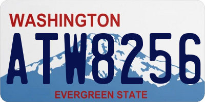 WA license plate ATW8256