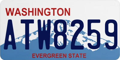 WA license plate ATW8259