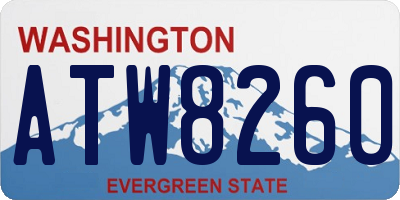 WA license plate ATW8260