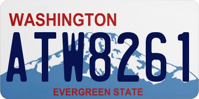 WA license plate ATW8261