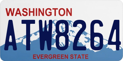 WA license plate ATW8264