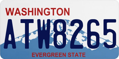 WA license plate ATW8265