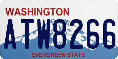 WA license plate ATW8266