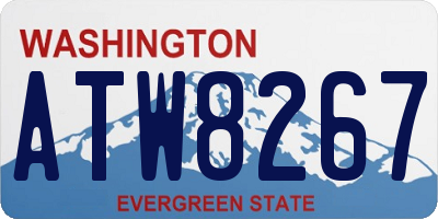 WA license plate ATW8267