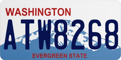 WA license plate ATW8268