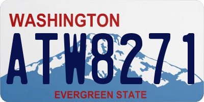 WA license plate ATW8271