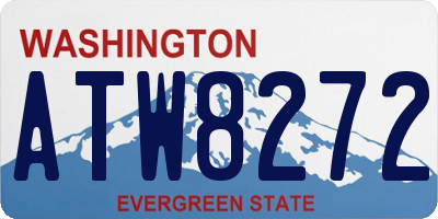 WA license plate ATW8272